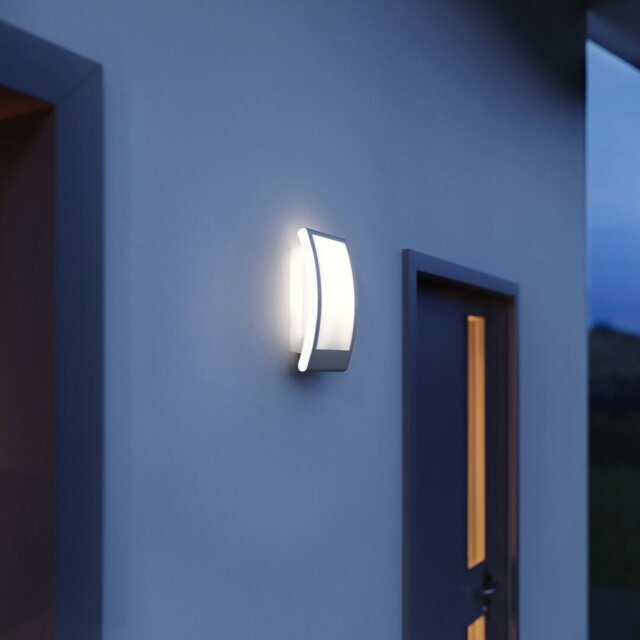 Outdoor Wall Light L 22 Anthracite, Modern Exterior Wall Lamp, E27