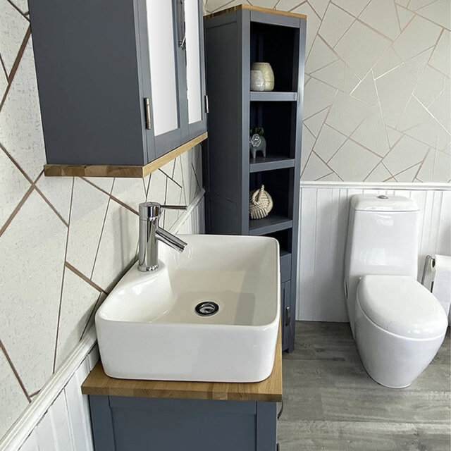 Martine 520mm Single Bathroom Vanity with Vessel Ceramic Basin