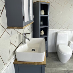 Martine 520mm Single Bathroom Vanity with Vessel Ceramic Basin