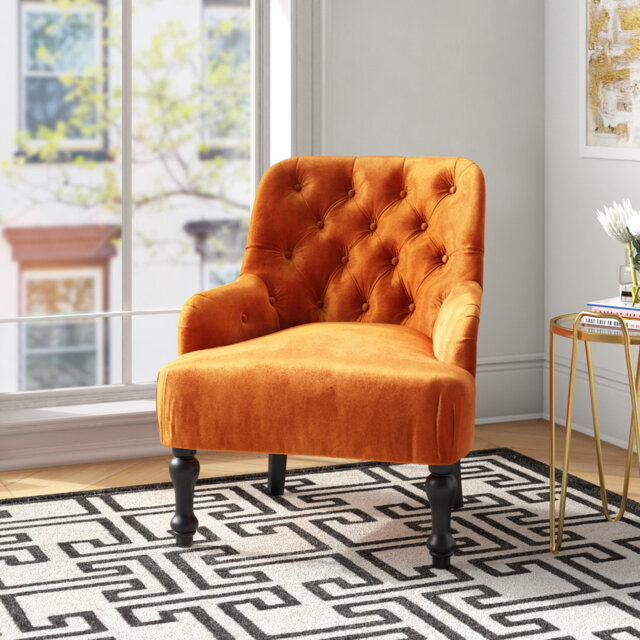 Edgeley Velvet Tufted Armchair