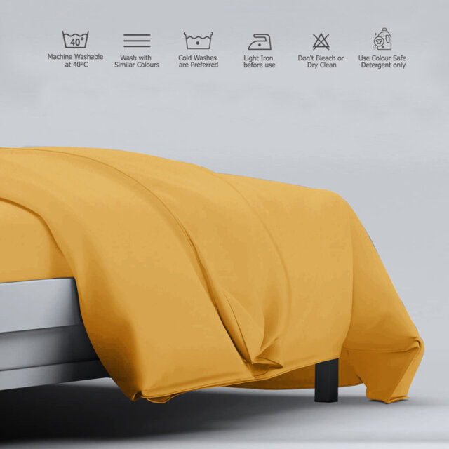 Klarita 100% Microfiber 300TC Reversible Duvet Cover Set with Pillowcase