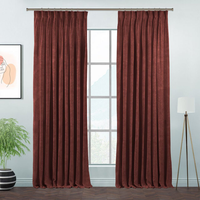 Pinch Plate Room Darkening Extra Long & Extra Wide Decorative Curtain - Single Panel 2