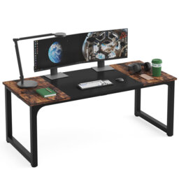 Yoann 160cm /180cm x 80 cm office Desk, Wood Top Metal Base Computer Desk