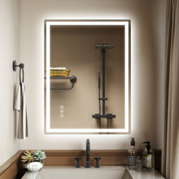 Casten Sleek LED Bathroom mirror with Bluetooth, Dimming, 3 color temperature, Anti-fog Wall mirror