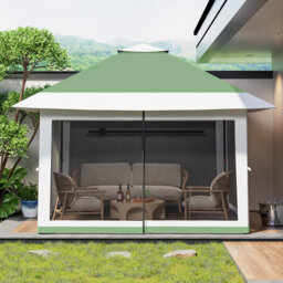 12x12ft Pop Up Gazebo with Mosquito Netting – Waterproof UV50+ Ventilated Roof, Wheeled Bag & Sandbags for Garden, Patio, Backyard Parties