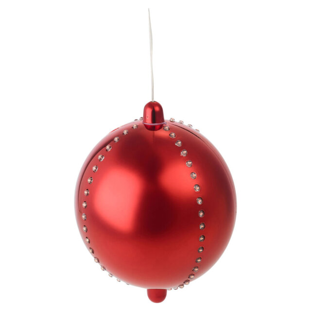 15cm LED Light Up Ball Christmas Tree Decoration Warm White Timer Indoor Outdoor