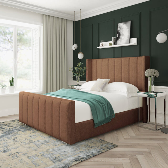 Aspen Chenille Upholstered Bed Frame