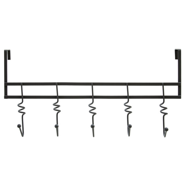 Jaxen Iron Over-the-Door 5 - Hook Coat Rack