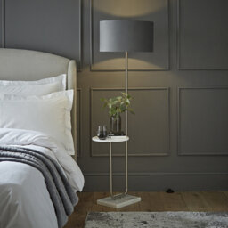 Replogle Matte Tray Table Floor Lamp Set