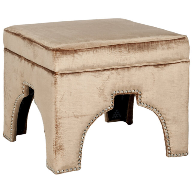 Campbell 54.1cm Wide Square Plaid Standard Ottoman