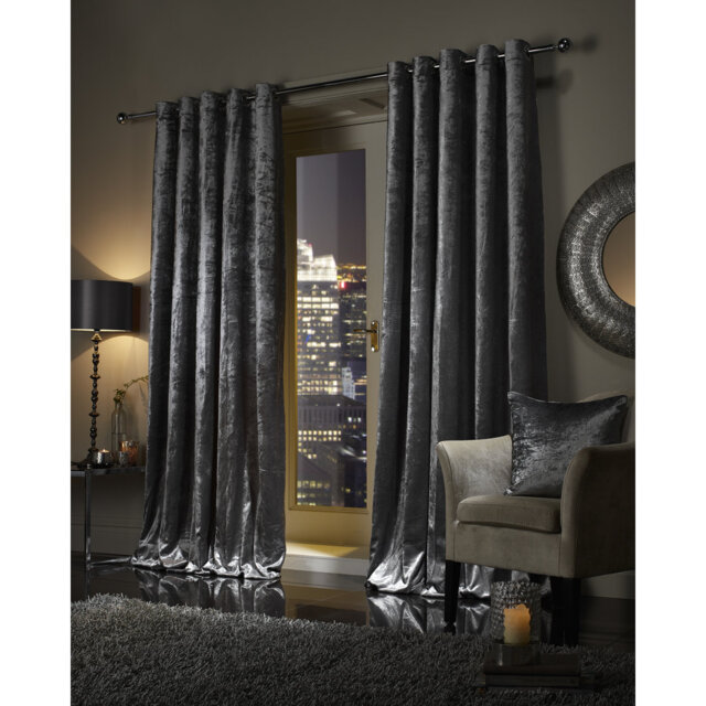 Sergey Velvet Semi Sheer Curtain Pair