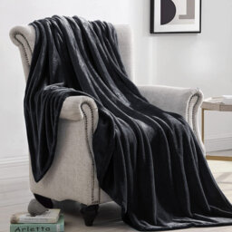 Climax Super Soft Reversible Mink Faux Plush Fur Fleece Blanket Throw