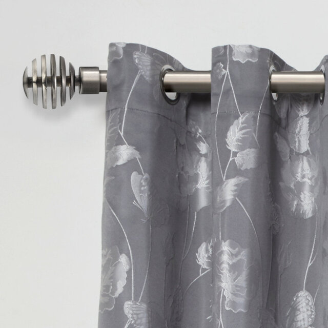 Metal Sliced Antique Brass Stainless Steel Adjustable 160cm to 300cm 2cm Single Curtain Pole