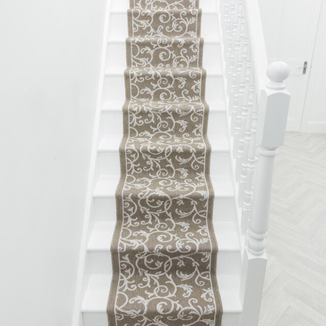 Ivy Beige Stair Runner – Reversible, Durable & Hardwearing Carpet for Stairs & Staircases, Multiple Lengths