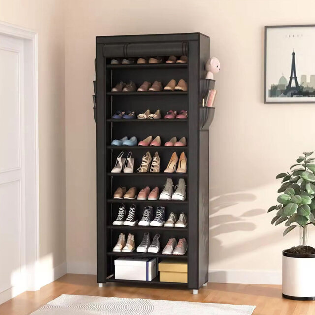 24 Pair Stackable Shoe Rack