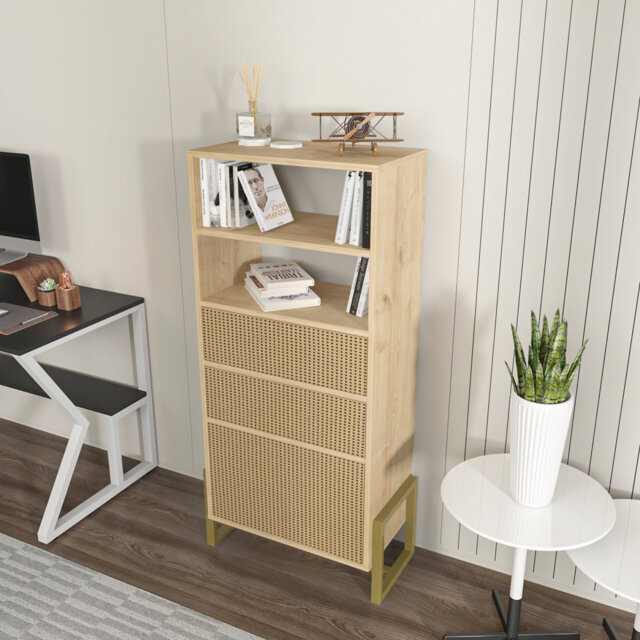 Nibley 136.8cm H x 60cm W Iron Standard Bookcase