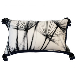 Sandin Abstract White Rectangle Cushion