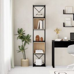 Irina 179cm H x 36cm W Metal Bookcase