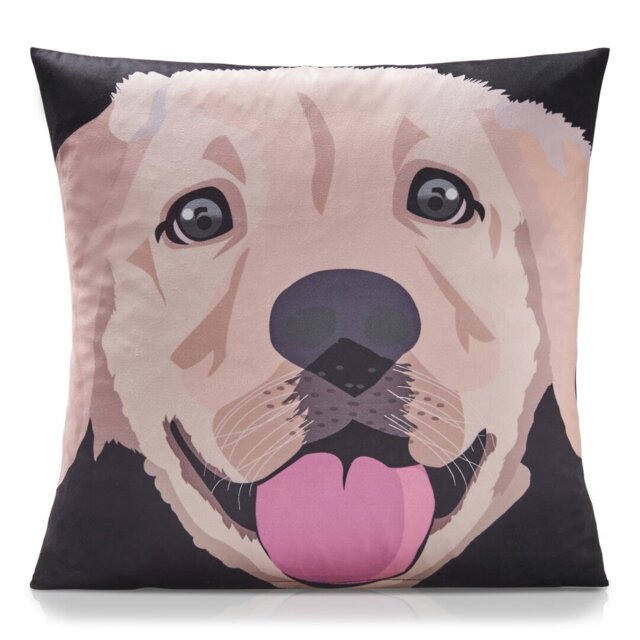 Ditoro Golden Labrador Dog Scatter Cushion with Filling