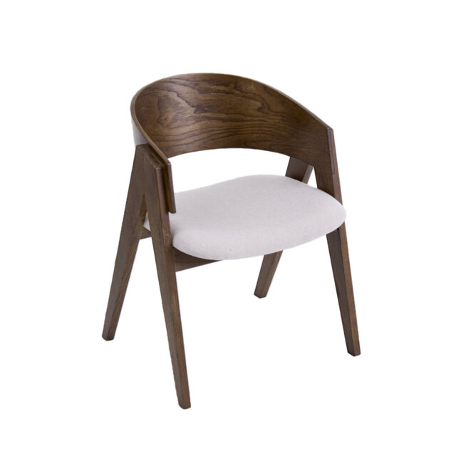 Ardena Walnut Effect Solid Wood Dining Chair