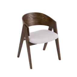 Ardena Walnut Effect Solid Wood Dining Chair