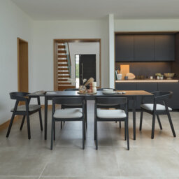 Oak Extending Dining Table Set - 6 Seater - Oak Chairs