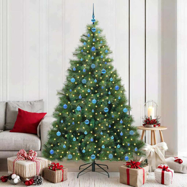 Artificial Christmas Tree with 300 LEDs PE and PVC