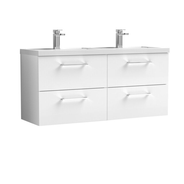 Arno 1205mm Double Bathroom Vanity with Integrated Polymarble Basin