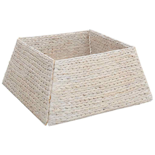 Vidaxl Christmas Tree Collar White 60 X 60 X 28 Cm Water Hyacinth