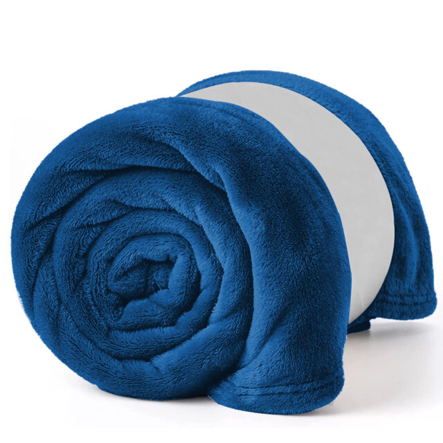Reversible Plain Weave Fleece Throw Blanket
