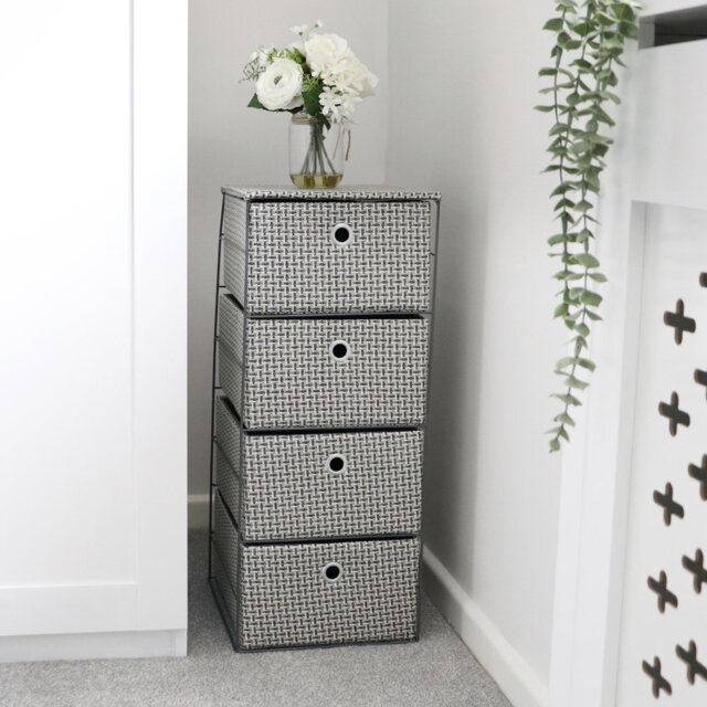 JVL Fabric Decorative Basket