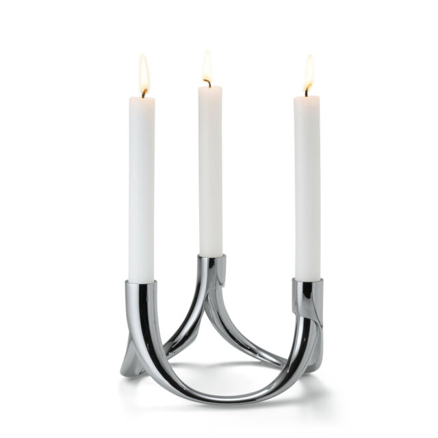 Stainless Steel Floor Candlestick