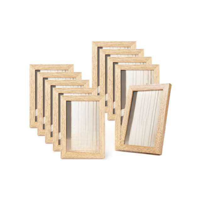 Beige MDF Picture Frame - Set of 10