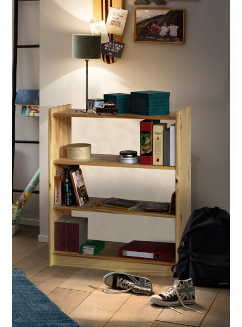 Hallowell 80cm W Solid Wood Standard Bookcase
