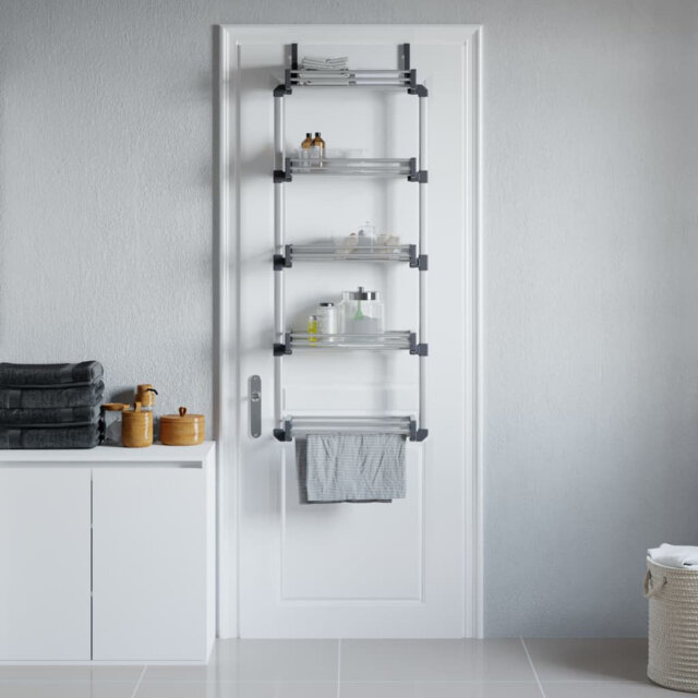 Updegraff Door Organizer with 5 Shelves Aluminum