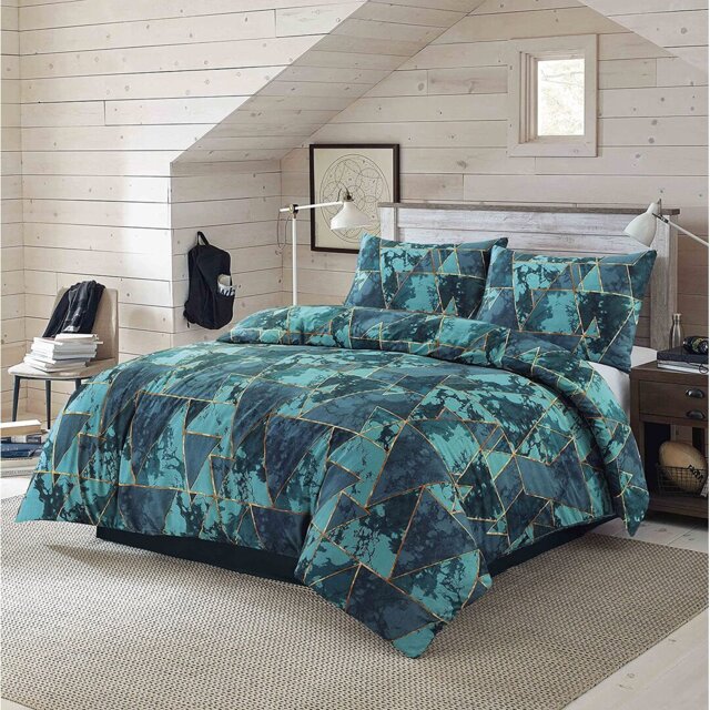 Standish Graphic Print & Text Duvet Cover Set with Pillowcases