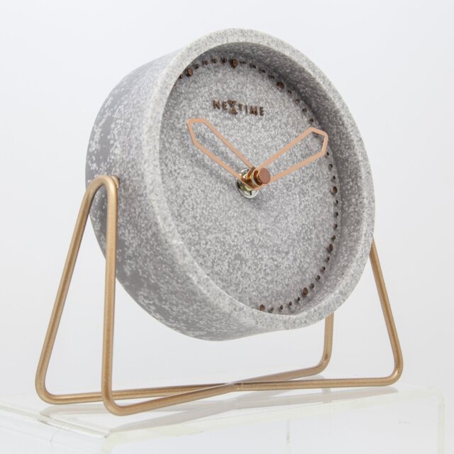 Modern & Contemporary Analogue Metal Quartz Movement / Crystal Tabletop Clock