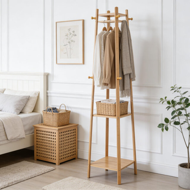 Turrell Solid Wood Freestanding 8 - Hook Coat Rack