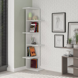 Saso Corner Bookcase 5-Tier Storage Unit