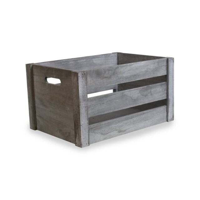 Deep Crate Wood Basket