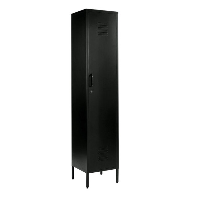 Farranshane Metal Locker Industrial Retro Tall Slim Storage Shoe Chest Rack