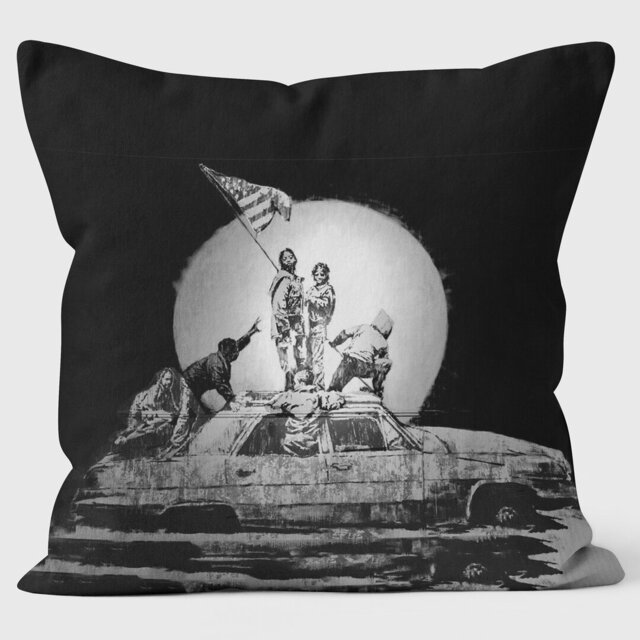 CarJack Flag Banksy Inspired - Graffiti Art Cushion