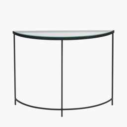 Silber 101cm Glass Top Console Table