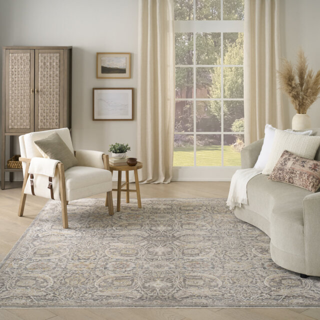 Classic Charcoal Multicolour Area Rug
