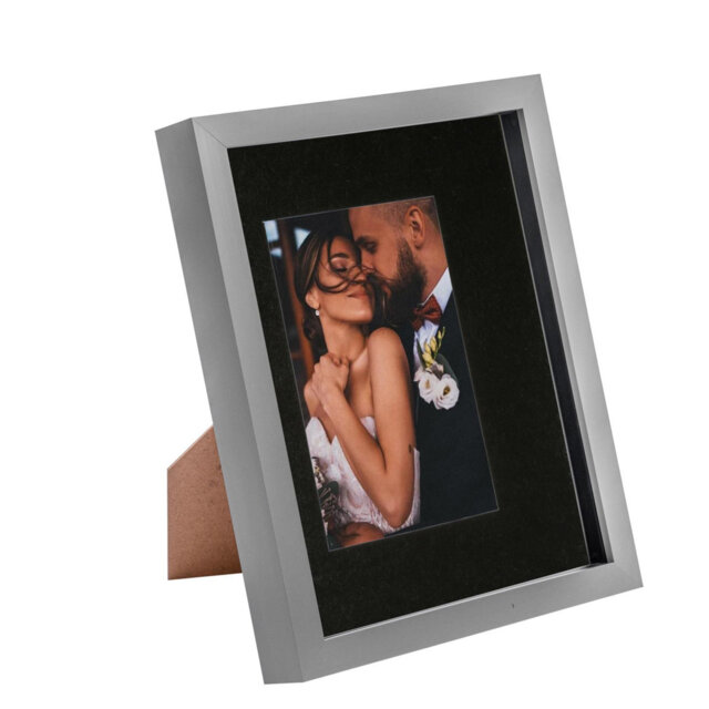 "Nicola Spring - 3D Box Photo Frame - 8 x 10"" with 4 x 6"" Mount"