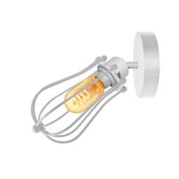 Bomar Adjustable Arm Sconce with Cage Shade – Vintage Traditional Wall Light for Living Rooms, Bedrooms, and Hallways.