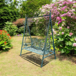 Durable Metal Garden Swing Bench – Sturdy and Comfortable Swing Chair for Backyard, Patio, or Outdoor Leisure
