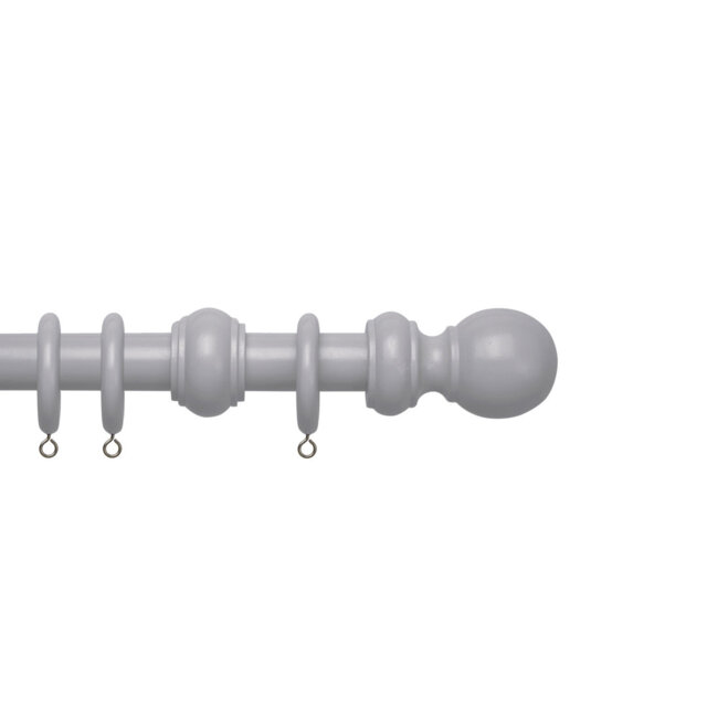 Alvarenga Grey Wood 2.8cm Single Curtain Pole