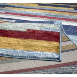 Oneman Striped Indoor / Outdoor Area Rug