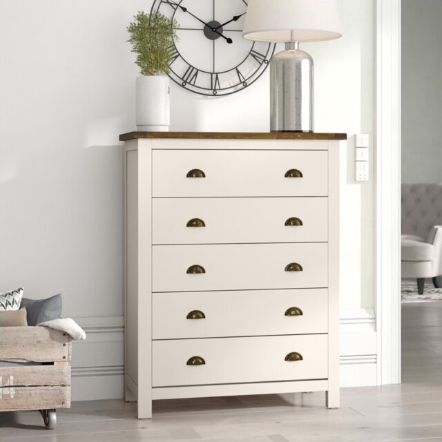 90cm W 5 - Drawer Chest of Drawers